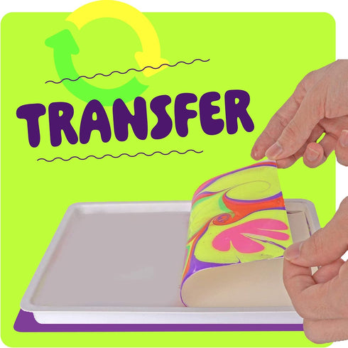 Glow in The Dark Marble Paint Kit for Kids - Water Marbling Painting Art Set for Boys & Girls Ages 6, 7, 8, 9, 10, 11, 12 Year Old - Kid Crafts Bi...