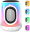 Cute Small Bluetooth Speakers with RGB Multi-Colors Rhythm Lights, Portable Bluetooth Speaker with FM Radio, Loud Stereo Sound, Dual Pairs, Teenag...