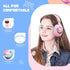 QearFun 7 Colors LED Light Up 3D Cat Headphones Bluetooth, Foldable Cat Ear Wireless On Ear Earphones Gaming Headset with Mic & 3.5mm Jack, Gifts ...