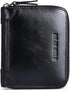 FALAN MULE Wallets For Men Genuine Leather Short RFID Blocking Zip-around Bifold Wallet?Black?...