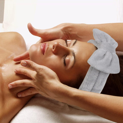 Yoseng 6 Pcs Spa Headband and Wristband Set for Face Washing,Makeup Headbands for Women for Wash Face, Skincare,Makeup Removal,Shower(Black,gray)...