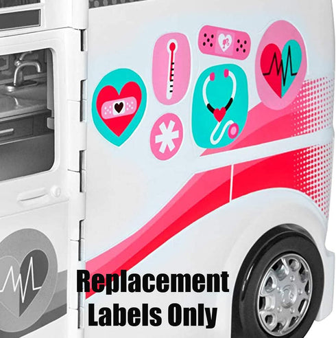 Replacement Stickers for Barbie Care Clinic ~ Barbie Doll Playset FRM19 Barbie Care Clinic ~ Replacment Labels ~ Sheet D ~ Stickers 24-28, 40,43,4...