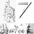 Heshengping Drawing Sketch Pencil Set 14pcs Sketching Pencils 12B 10B 8B 7B 6B 5B 4B 3B 2B B HB 2H 4H 6H Graphite Pencils for Kid Adults Artists S...