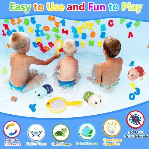 Bath Toys for Toddlers 1-3 - Mold Free Bath Toys Baby Pool Toys Toddler Age 1-2-4 Bath Toys for Infants 6-12 Months 1 2 3 4 Year Old Girl Boys Gif...