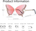 Butterfly Shaped Sunglasses with UV400 Protection Women Glasses for Party & Birthday (Gradient Pink)...