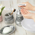 Crackled Glass Silver Hand Soap Dispenser for Bathroom, Decorative Countertop Lotion Dispenser, Elegant Liquid Soap Dispenser with Sturdy Pump for...