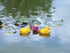 Floating Resin Duck Figurine Pond Décor Garden Lawn Patio Outdoor Statue Yellow (Set of 2)...