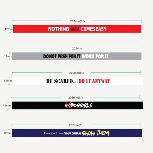 12 Pack Motivational Wristbands for Men, Women & Teens, 12x8” Silicone Bracelets with Inspirational Quotes, Unisex Adult Design for men, gifts for...