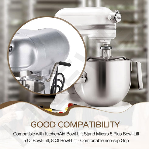 Comfy Grip for Bare Metal Handle for KitchenAid Bowl-Lift Stand Mixers 5 Plus Bowl-Lift, 5 Qt Bowl-Lift, 8 Qt Bowl-Lift - Comfortable non-slip Gri...