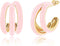 Gold Hoop Earrings for Women, Chunky Triple Hoop Earrings Thick Three Open Hoop Trendy Jewelry Gifts...