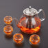 Glass Teapot, 40oz/1200mL Glass Kettle with Removable Stainless Steel Infuser for Blooming Tea & Loose Leaf Tea, Gooseneck Tea Pot, Gift Box for T...