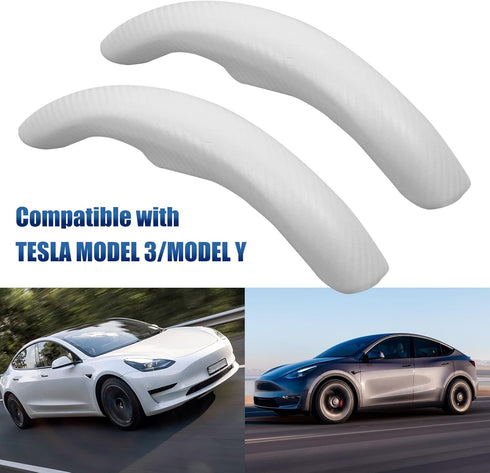 RYANSTAR RACING Steering Wheel Cover ABS Compatible with Tesla Model 3 Model Y 2016-2023 Steering Wheel Wrap Protector No Slip (White)...