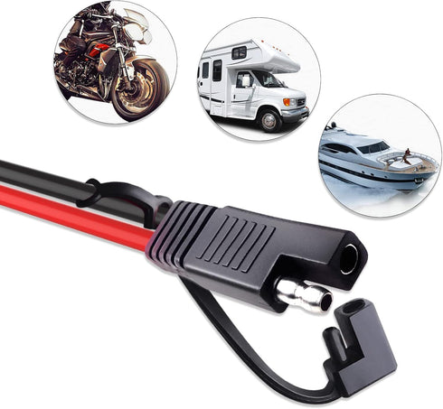 Goupchn SAE to SAE Extension Cable 10AWG 1ft Quick Disconnect Wire Harness SAE Connector with SAE to SAE Polarity Reverse Adapter for Automotive, ...