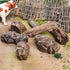 7PCS Miniature Tree Stumps Fake Tree Stump Decor Mini Stone Rock Statue Mini Garden Figurines for DIY Fairy Garden Miniature Moss Landscape...