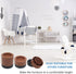 4 Sets Round Furniture Bed Risers (Brown) Adjustable Bed Lifts Risers 1 inch for Bed Frame, Chair Risers, Sofa, Home Heavy Duty Table Couch Legs F...