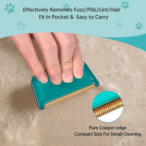 Pet Hair Remover for Couch - 3 Pack Dog Cat Hair Remover Reusable Lint Remover Portable Carpet Rake Brush Scraper Fabric Shaver for Clothes Fuzz F...