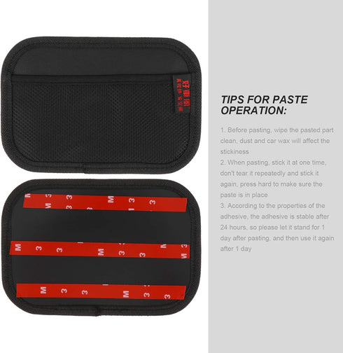 VICASKY 2pcs Car Net Pocket Side Clutter Scattered Storage Pocket Pouch Phone Holder Mini Car Sticky Organizer Mesh Pocket for Car, Car Seat Gap I...