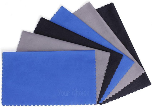 Your Choice Microfiber Cleaning Cloths 6 Pack for Eyeglasses, Camera Lens, Cell Phones, CD, DVD, Computers, Tablets, Laptops, Telescope, LCD Scree...