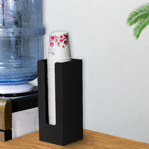 Disposable Paper Cup Dispenser, Acrylic Coffee Cup and Lid Storage Organizer Holder, Coffee Milk Tea Shop Restaurant Accessories Christmas Party S...