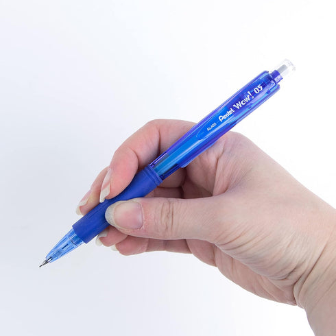 Pentel Wow Mechanical Pencil, 0.5mm, Blue Barrel, Box of 12 (AL405C)...