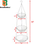 Deco Brothers Hanging Fruit Basket, 3-Tier, Chrome...