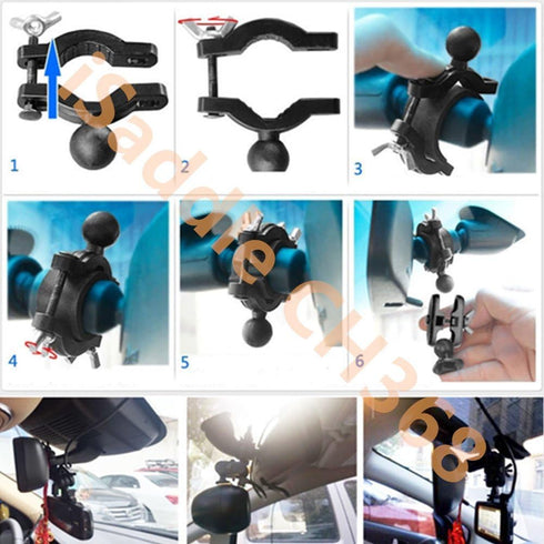 CH368 Ulimate Car Rearview Mirror Mount Kit Dash Cam Holder for Yi Smart Dash Cam/Apeman/Z-Edge/BlackBox/Spy Tec/Transcend/DOD/Papago/Vicovation/H...