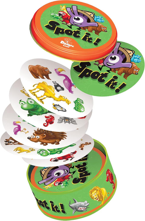 Zygomatic Spot It! Super Pack - 2 Fun Editions Bundle with 123 & Animals Jr. Game for Ages 4+, 2-8 Players...