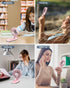 2 Pack Portable Handheld Fan, Mini Hand Held Fan, 6-15H Cooling Small Personal Fan, 180° Foldable Mini Desk Fan with 4 Quiet Speed, Neck Fan w/Lan...