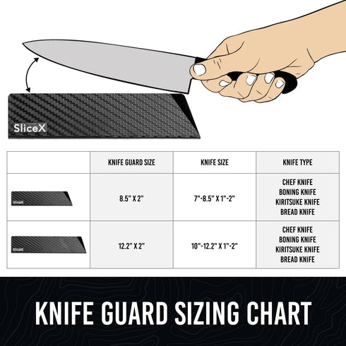 Knife Sheaths for Kitchen Knives 8"-12" Universal Knife Edge Guards Set | Knife Cover with Extra Strength | BPA-Free Knife Guards | Non-toxic and ...