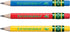Ticonderoga My First Short Triangular Wood-Cased Pencils, 2 HB Soft, With Erasers, Primary Colors, 12 Count...