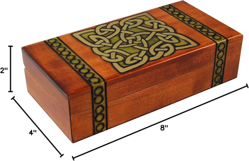 Celtic Knot Design Polish Wooden Keepsake Box...