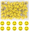 Whaline 50Pcs Resin Happy Face Push Pins Smile Face Decorative Thumb Tacks Cute Yellow Cork Board Thumbtacks for Bulletin Board Photo Wall Decor O...