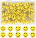 Whaline 50Pcs Resin Happy Face Push Pins Smile Face Decorative Thumb Tacks Cute Yellow Cork Board Thumbtacks for Bulletin Board Photo Wall Decor O...