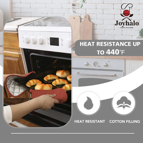 Joyhalo 4 Pack Pot Holders for Kitchen Heat Resistant Pot Holders Sets Oven Hot Pads Terry Cloth Pot Holders for Cooking Baking,Spice...