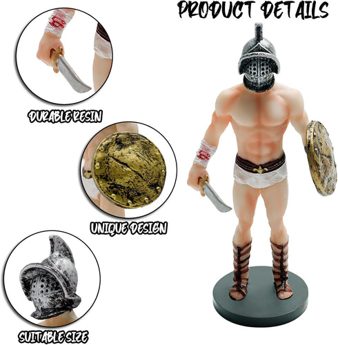 5 PCS Mini Roman Gladiator Figurines Army Men Soldier Action Figures Set Authentic Warrior for Collection Birthday Gift Christmas Halloween Party ...