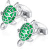 HONEY BEAR Sea Tortoise Turtle Cufflinks for Mens Stainless Steel Wedding Gift...