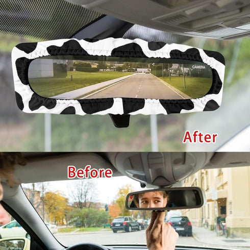 Cow Pattern Universal Cars Mirror Cover for Rear View Auto Back View Mirror Protector Anti Dust and Fingerprints Fit Most Vehicle...