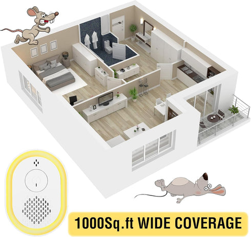 10 Pack Ultrasonic Pest Repeller Mouse Repellent Electronic Pest Repellent Plug in Indoor Mosquito Rodent Repellent Devices for Insect Bug Roach M...
