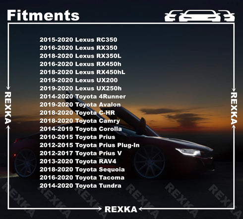 Rexka 30pcs Fender Liner Clip Bumper Enginer Cover Retainer Clip Fastener for Toyota Lexus 90467-07215 Tundra Tacoma RAV4 Corolla 4Runner Camry C-...
