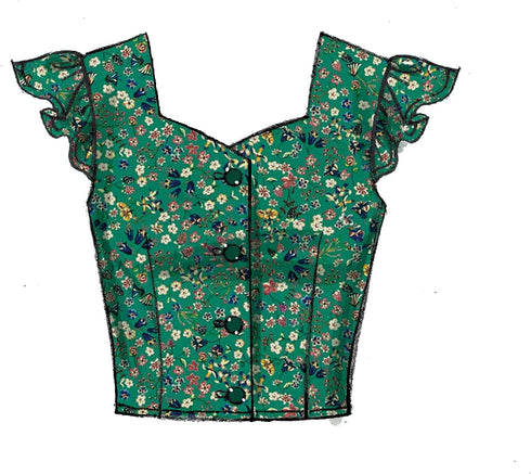 McCall Pattern Women's Gathered Cuff Blouse, Sizes 6-14 Sewing Pattern...