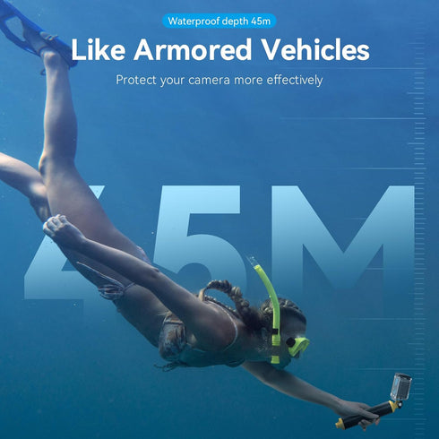 TELESIN Waterproof Case for GoPro Hero 12 Hero 11 Hero 10 Hero 9 Black, Underwater Dive Case Housing Shell Supports 60M/196FT Deep Diving Scuba Sn...