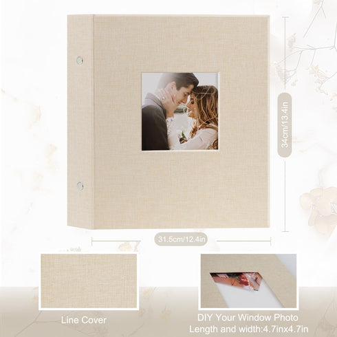 Artmag Fabric Photo Album 4x6 600 Large Capacity for Family Wedding Anniversary Linen Album Holds 600 Horizontal and Vertical Photos (600 Pockets,...