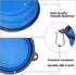 Kytely Large Collapsible Dog Bowl 2 Pack, 34oz Foldable Dog Travel Bowls, Portable Dog Water Food Bowl with Clasp, Pet Cat Feeding Cup Dish for Tr...