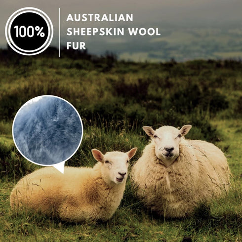 Andalus Australian Sheepskin Wool Steering Wheel Cover for Women & Men - Universal 15 Inch Steering Wheels & Accessories - Eco-Friendly Wheel Cove...