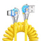 YACSEJAO Coiled USB Type C Cable Fast Charging 1.8m 180° Double Rotating USB C Charger Cable Flexible Rotary USB Connector for Home, Office, Car C...