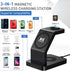 3 in 1 Magnetic Wireless Charger, 15 Watt Fast Charging, Wirelessly Charges Multiple Devices, MagSafe Compatible, for iPhone 14/Pro/Max/Plus/13/12...