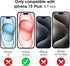 for iPhone 15 Plus Screen Protector, Anti Glare Eye Protection, HD High Transmittance, Easy to Install, 15 Plus 6.7" with 9H shatterproof & scratc...
