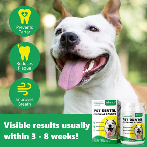 Teeth Cleaning Powder for Dogs, Dog Breath Freshener, Dental Powder for Dogs Teeth with Probiotics Help Reduce Bad Breath, Plaque Tartar Remover, ...