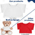 Bear Tee Shirt Fit 14-18inch Bear Clothes Stuffed Animal Clothes Shirt Basic Stuffed Bears Dolls Shirt, White...