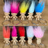Mini PVC Vintage Lucky Troll Doll Mini Action Figures Cake Toppers Chromatic Adorable Cute Little Guys Collection, School Project, Arts Crafts, Pa...